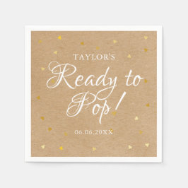 Guardanapo De Papel Chá de fraldas de Confetti Pronto para Pop Dourado