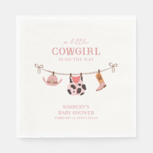 Guardanapo De Papel Chá de fraldas de Cowhide de Clothesline Boho Rosa