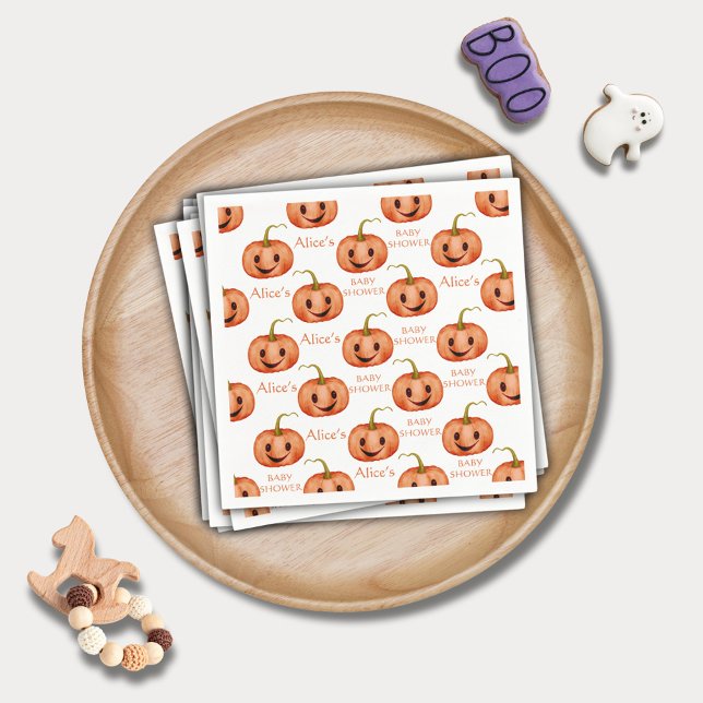 Guardanapo De Papel Chá de fraldas de Dia das Bruxas de Abóbora Bonita (Criador carregado)