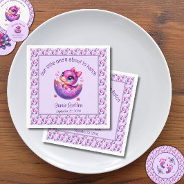 Guardanapo De Papel chá de fraldas de Dinossauro Roxo