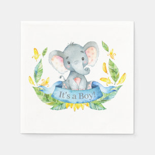 Guardanapo De Papel Chá de fraldas de Elefante Azul Napkins
