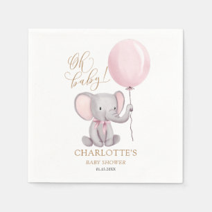Guardanapo De Papel Chá de fraldas de Elefante Cuja Gama É Rosa Person