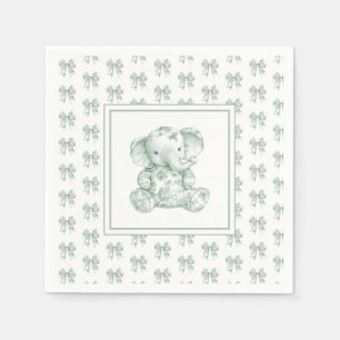 Guardanapo De Papel Chá de fraldas de Elefante de Toile Verde