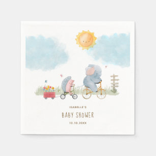 Guardanapo De Papel Chá de fraldas de Elefante e Porco