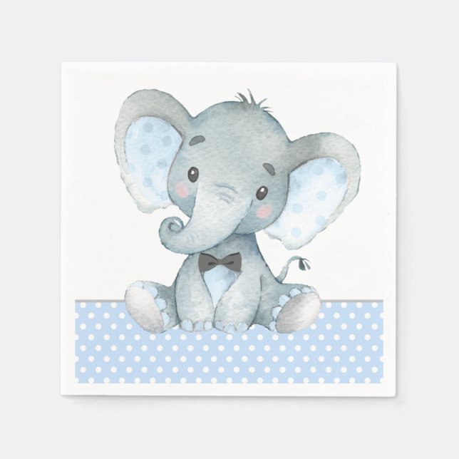 Guardanapo De Papel Chá de fraldas de Elefante-Menino Napkins (Frente)
