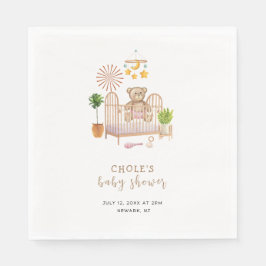 Guardanapo De Papel Chá de fraldas de Enfermeiro Boho Teddy