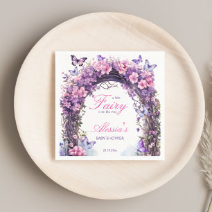 Guardanapo De Papel Chá de fraldas de fada de jardim roxo, encantado,