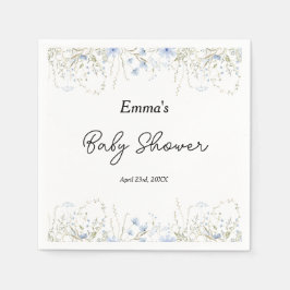 Guardanapo De Papel Chá de fraldas de Flor Azul