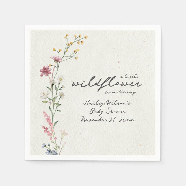 Guardanapo De Papel Chá de fraldas de flor selvagem (Frente)
