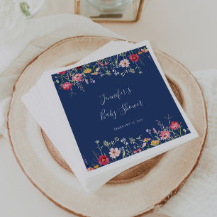 Guardanapo De Papel Chá de fraldas de flor selvagem Boho Multicolor