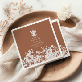 Guardanapo De Papel Chá de fraldas de flor selvagem de jardim entalado