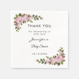 Guardanapo De Papel Chá de fraldas De Flores De Jardim Obrigado Papel