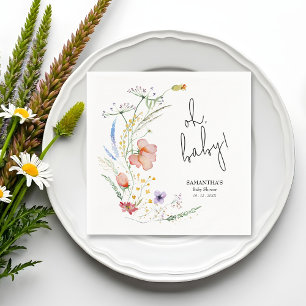 Guardanapo De Papel Chá de fraldas de flores silvestres