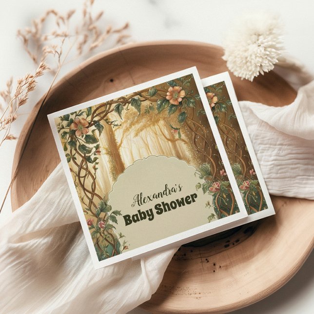 Guardanapo De Papel Chá de fraldas de Floresta Encantado (Criador carregado)