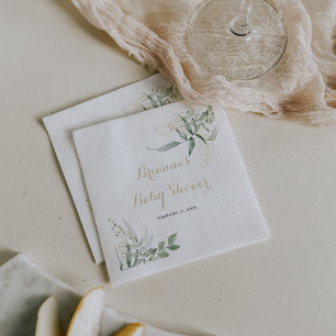 Guardanapo De Papel Chá de fraldas de Folhagem Verde Dourado Napkins