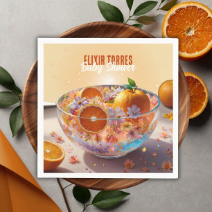Guardanapo De Papel Chá de fraldas de Fotografia de Citrus Laranja Qui