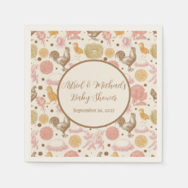 Guardanapo De Papel Chá de fraldas De Galinha Em Breve