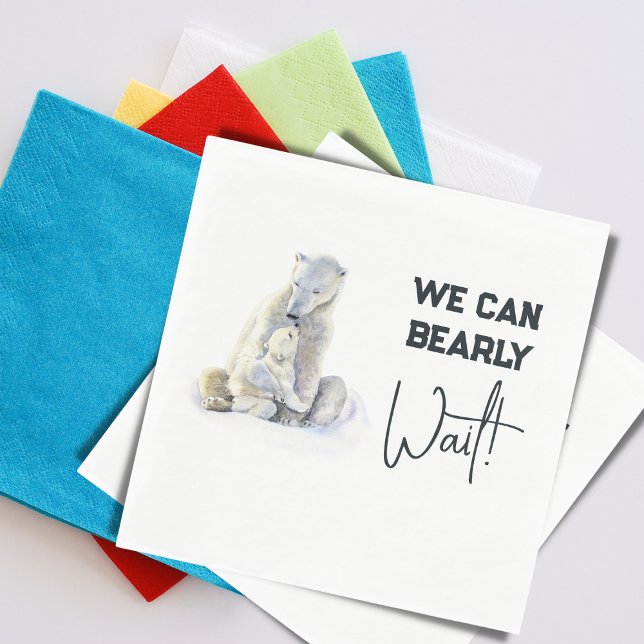 Guardanapo De Papel Chá de fraldas de Garota Rosa Polar Bear (Criador carregado)