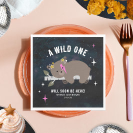 Guardanapo De Papel Chá de fraldas de Garota Rosa-Rosa Sleepy Selvagem