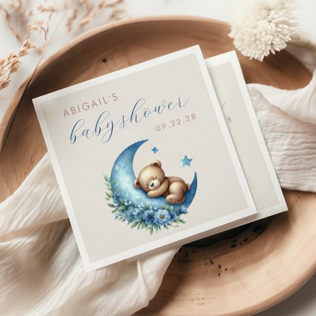 Guardanapo De Papel Chá de fraldas de Garoto Azul-Lua (Criador carregado)