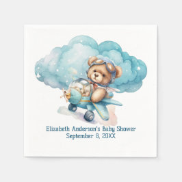 Guardanapo De Papel Chá de fraldas de Garoto de Avião de Urso Teddy