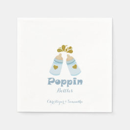 Guardanapo De Papel Chá de fraldas de Garrafas Azuis