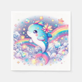 Guardanapo De Papel Chá de fraldas de golfinho elegante