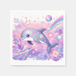 Guardanapo De Papel Chá de fraldas de golfinho moderno