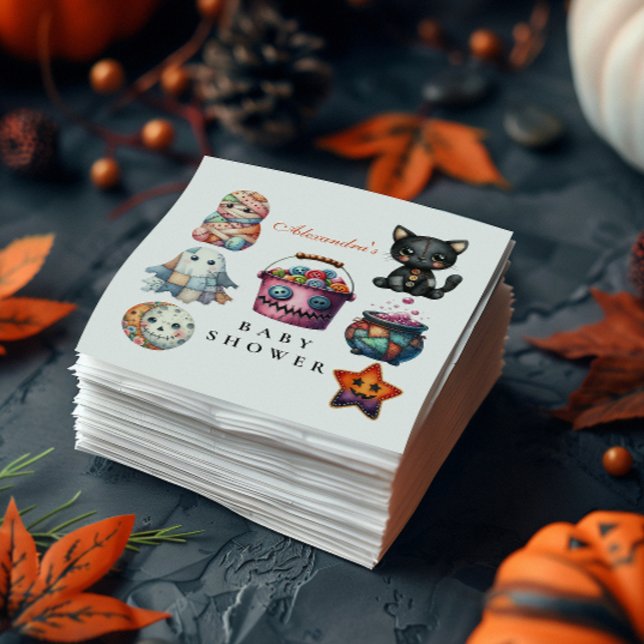 Guardanapo De Papel Chá de fraldas de Halloween de patch colado (Criador carregado)