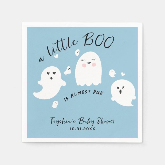 Guardanapo De Papel Chá de fraldas de Halloween do Little Boo Boy Ghos (Frente)