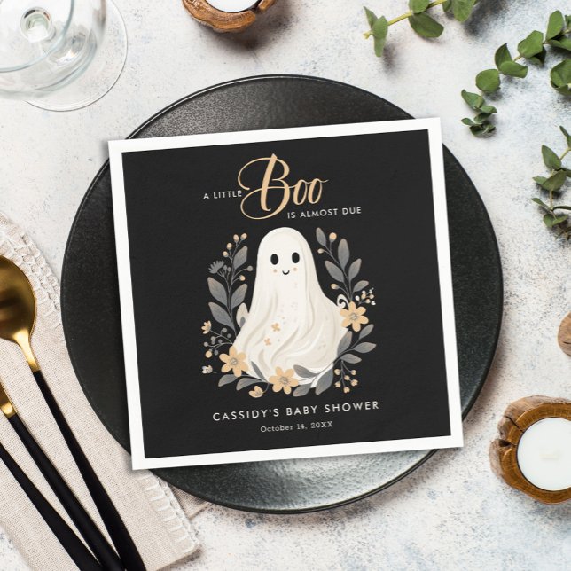 Guardanapo De Papel Chá de fraldas de Halloween do Pequeno Boo Boho (Criador carregado)