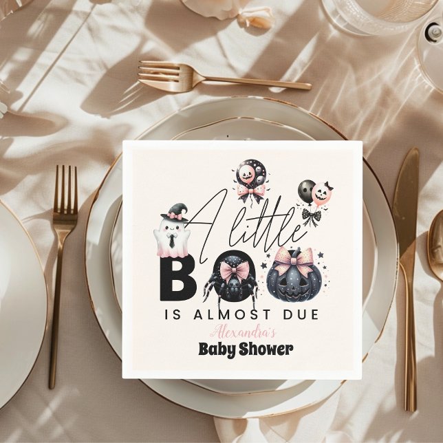 Guardanapo De Papel Chá de fraldas de Halloween Rosa Gótico (Criador carregado)