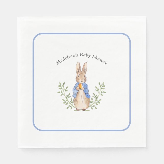 Guardanapo De Papel Chá de fraldas de Imagem Azul de Peter Rabbit (Frente)