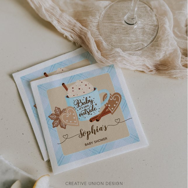 Guardanapo De Papel Chá de fraldas de inverno de chocolate quente (Criador carregado)