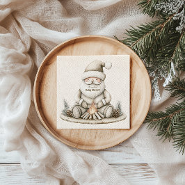 Guardanapo De Papel Chá de fraldas de inverno Papais noeis Cozy