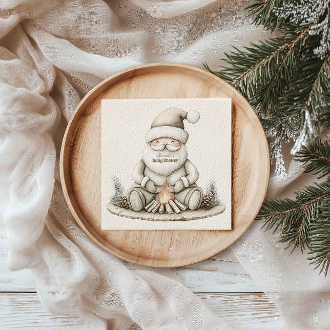 Guardanapo De Papel Chá de fraldas de inverno Papais noeis Cozy (Criador carregado)