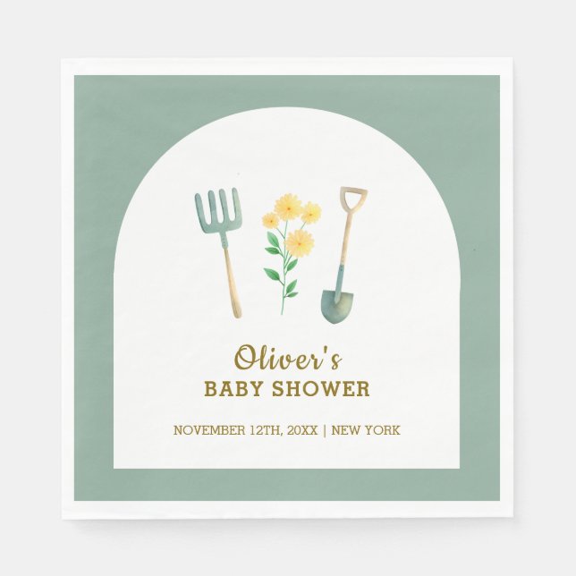 Guardanapo De Papel Chá de fraldas de Jardinagem Floral Boho Cultivado (Frente)