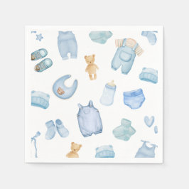 Guardanapo De Papel Chá de fraldas de Lavagem de Água Azul