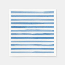 Guardanapo De Papel Chá de fraldas de listras azuis de cor aquosa cult