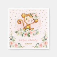 Chá de fraldas De Macaco Floral bonito Selvagem Um