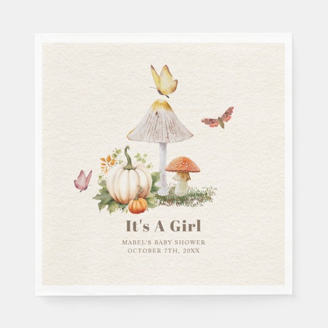 Guardanapo De Papel Chá de fraldas de Mata-Pumpkin Borboleta (Frente)