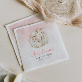 Guardanapo De Papel Chá de fraldas de Menina de Abóbora Personalizado