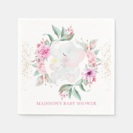 Guardanapo De Papel Chá de fraldas de menina Elegante Personalizada po