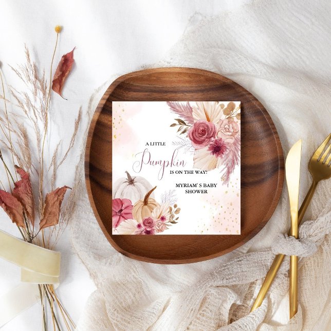 Guardanapo De Papel Chá de fraldas de Menina Floral Rosa-Rosa (Criador carregado)