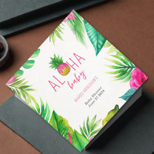 Guardanapo De Papel Chá de fraldas de Menina Rosa com Pacificadores da