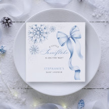 Chá de fraldas de Neve Azul Napkins