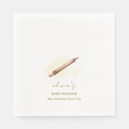 Guardanapo De Papel Chá de fraldas de pastelaria minimalista neutro