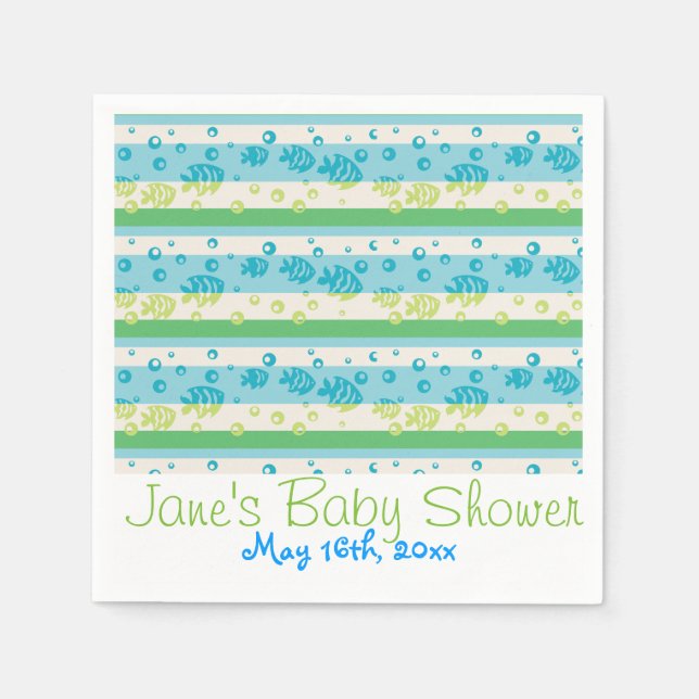 Guardanapo De Papel Chá de fraldas de peixe (Frente)