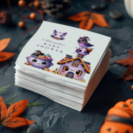 Guardanapo De Papel Chá de fraldas de Pequeno Boo do Pastel Halloween