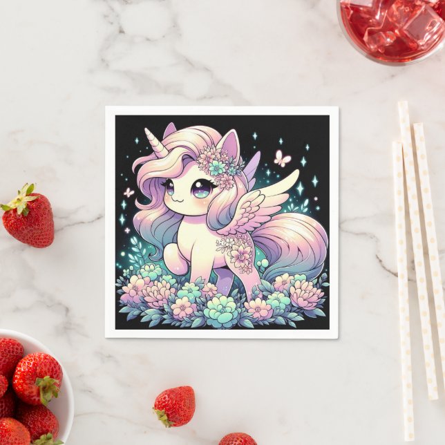 Guardanapo De Papel Chá de fraldas de Pequeno Unicórnio Elegante (Insitu)